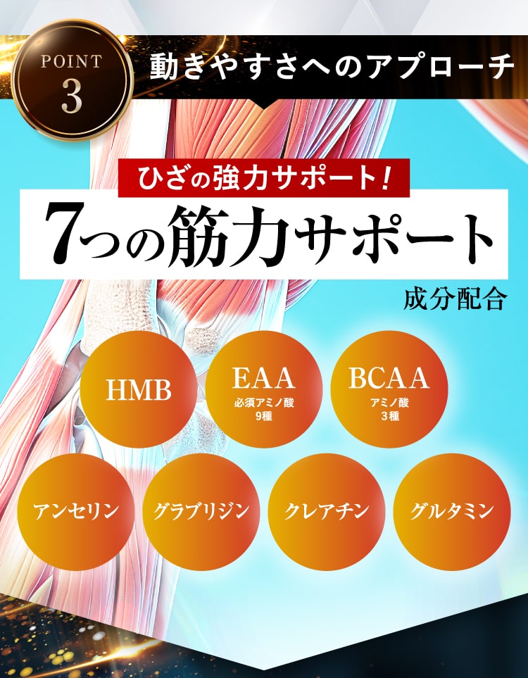 ポイント3　筋肉へのアプローチ
