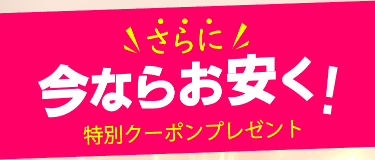 今ならさらにお安く